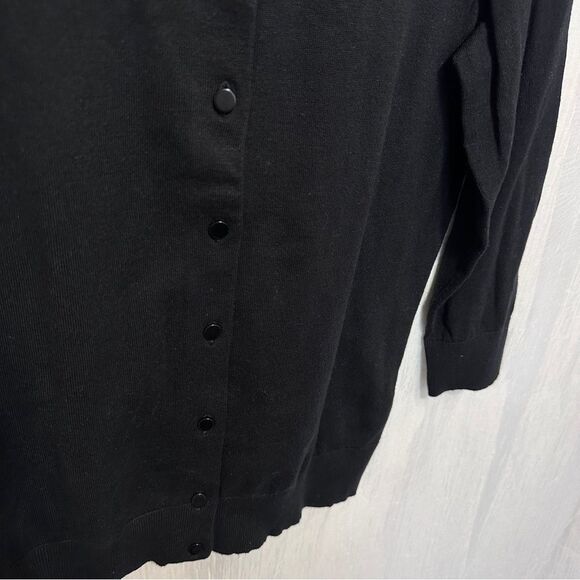 NWT Talbots black Pima cotton button-up cardigan sweater size small - Picture 3 of 8